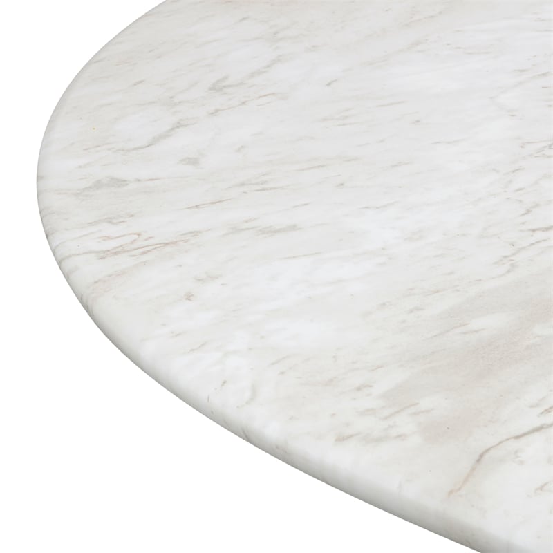 Brut White Marble Pattern Indoor/Outdoor Dining Table