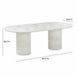 Brut White Marble Pattern Indoor/Outdoor Dining Table