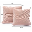 Tipsy Rose Upcycled Chenille 24 x 24 inch Square Floppy Pillow