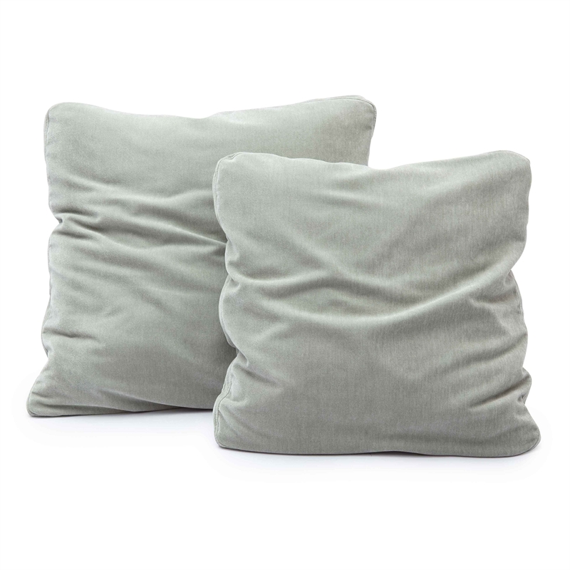 Tipsy Mint Green Upcycled Chenille 24 x 24 inch Square Floppy Pillow