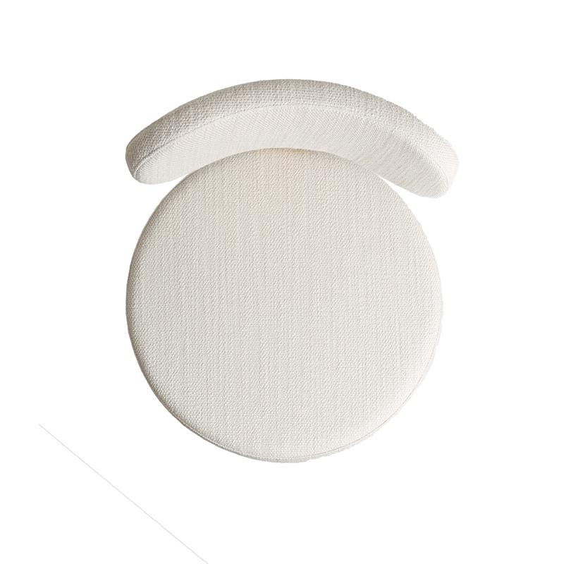 Primrose Cream Textured Performance Fabric Adjustable Stool