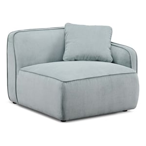 Travie Seafoam Performance Corduroy Velvet RAF Corner Chair