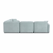 Travie Seafoam Performance Corduroy Velvet Modular L-Sectional