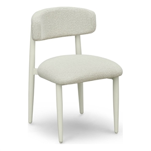 Annika Cream Textured Outdoor Dining Side Chair