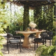 Annika Black Textured Outdoor Dining Side Chair