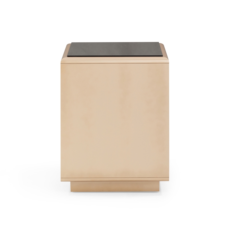 Martha Taupe Mirrored Nightstand