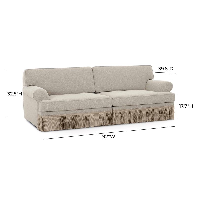 Yvette Cream Boucle Upholstered Modular Sofa