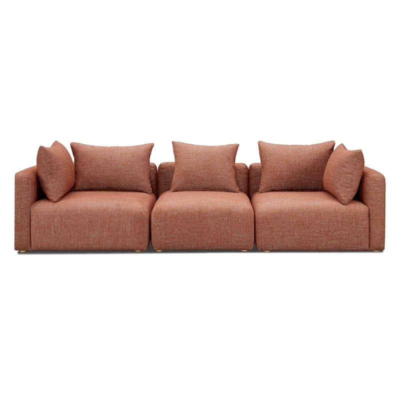 Hangover Sedona Red Textured Fabric Sofa