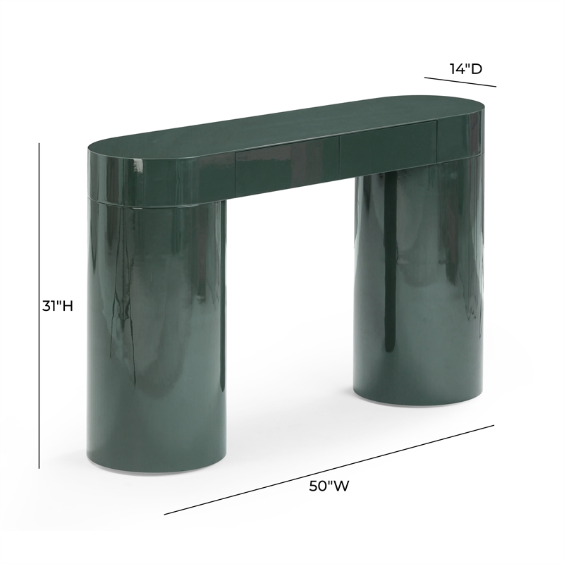 Mira Deep Green High Gloss Console Table