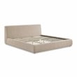 Isla Taupe Textured Velvet King Bed