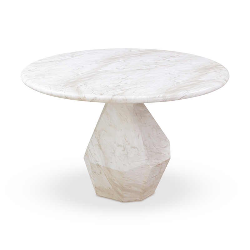 Esme Faux Marble 48 inch Round Dining Table