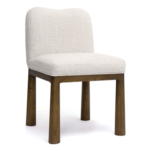 Tiara Cream Performance Basketweave Fabric Dining Chair