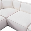 Travie White Sand Performance Corduroy Velvet Modular L-Sectional