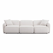 Travie White Sand Performance Corduroy Velvet Modular Sofa