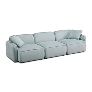Travie Seafoam Performance Corduroy Velvet Modular Sofa