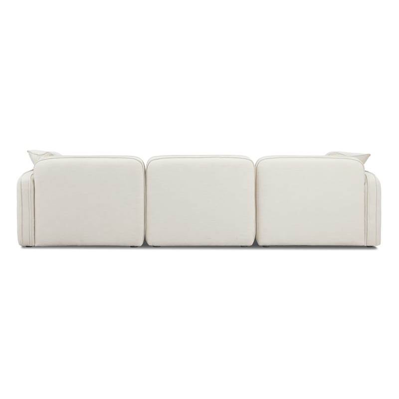 Travie Sand Upcycled Linen 4-Piece Modular Sectional