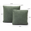 Malolo Green Basketweave 20 inch Square Vegan-Down Pillow