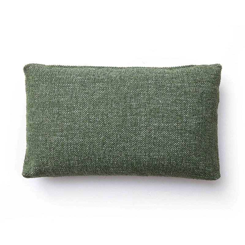 Malolo Green Basketweave 20 inch by 12 inch Rectangular Vegan-Down Pillow