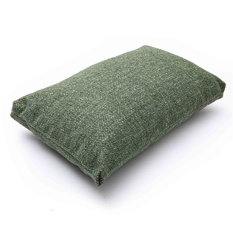 Malolo Green Basketweave 20 inch by 12 inch Rectangular Vegan-Down Pillow