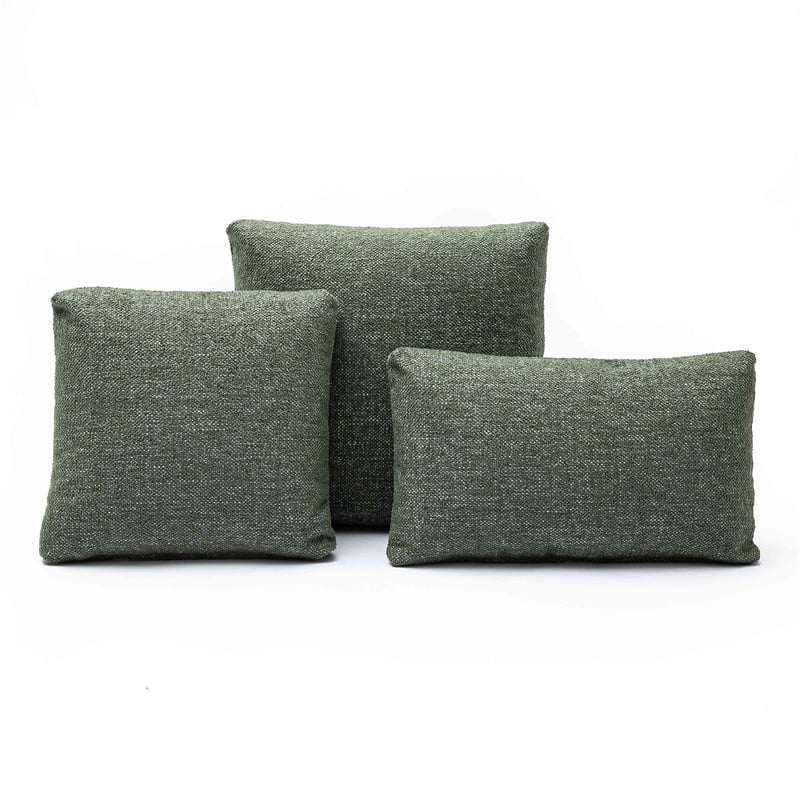 Malolo Green Basketweave 20 inch by 12 inch Rectangular Vegan-Down Pillow