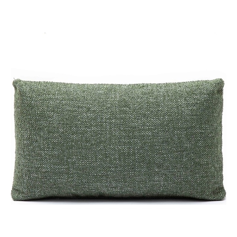 Malolo Green Basketweave 20 inch by 12 inch Rectangular Vegan-Down Pillow