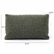 Malolo Green Long Mohair 20 inch x 12 inch Rectangular Vegan-Down Pillow