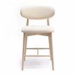 Zinea Cream Performance Textured Velvet Counter Stool