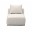 Hangover Cream Heavy Textured Fabric Modular Armless Chair