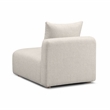 Hangover Cream Heavy Textured Fabric Modular Armless Chair