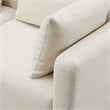 Hangover Cream Heavy Textured Fabric Modular Loveseat