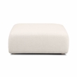 Hangover Cream Heavy Textured Fabric Ottoman
