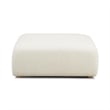 Hangover Cream Heavy Textured Fabric Ottoman