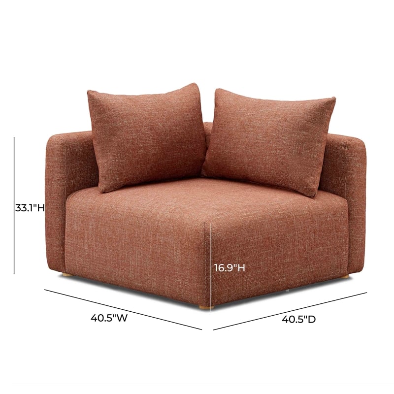Hangover Sedona Red Textured Fabric Modular Corner Chair