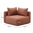 Hangover Sedona Red Textured Fabric Modular Corner Chair