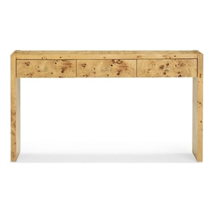 Brandyss Natural Burl Console Table