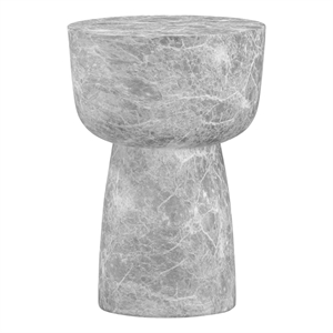 Charra Grey Faux Marble Indoor/Outdoor Side Table