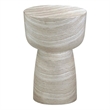 Charra Faux Travertine Indoor/Outdoor Side Table