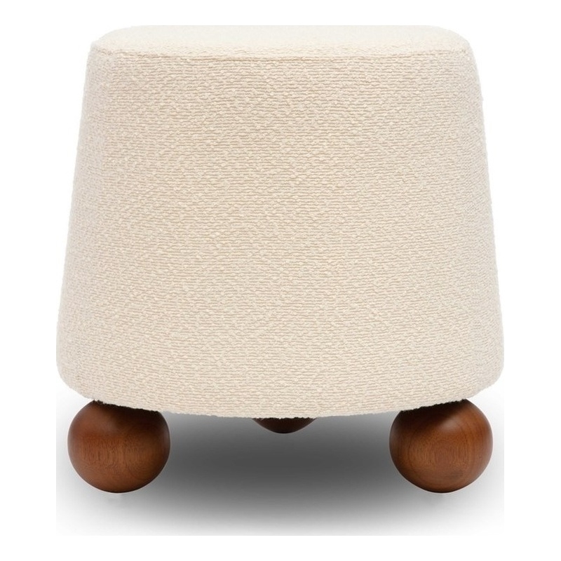 Jaine Cream Boucle Stool
