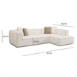 Tristine Cream Linen LAF Sectional