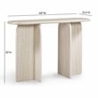 Clementine Faux Travertine Console Table