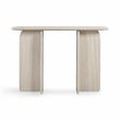 Clementine Faux Travertine Console Table