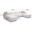 Perry Cream Chenille Modular U-Sectional