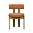Odessa Saddle Brown Vegan Leather Dining Chair