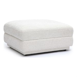 Perry Cream Chenille Modular Ottoman