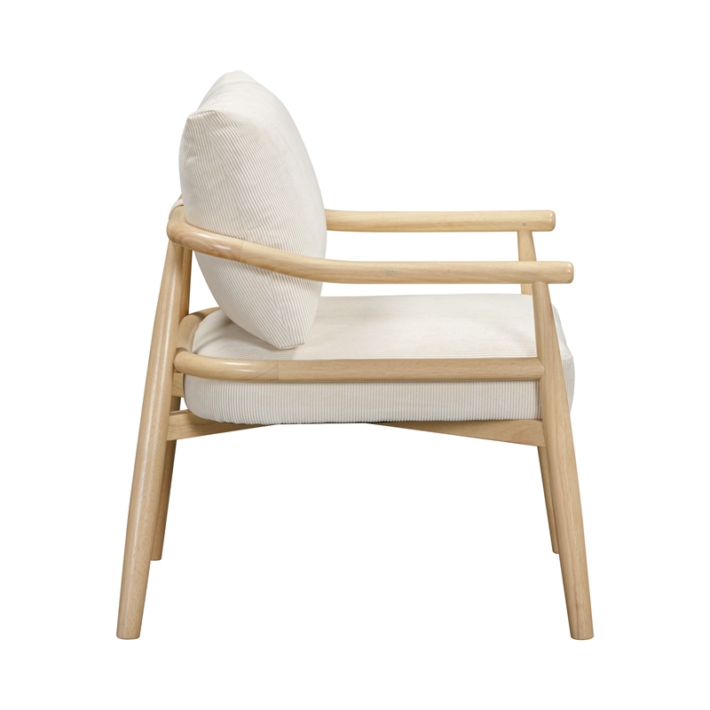 Dixie Cream Performance Corduroy Accent Chair
