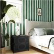 Tina Black Rattan Nightstand