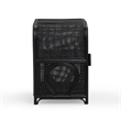 Tina Black Rattan Nightstand