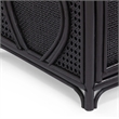 Tina Black Rattan Nightstand