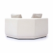 Perry Cream Chenille Modular Wedge Corner Chair