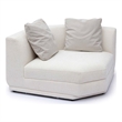 Perry Cream Chenille Modular Wedge Corner Chair